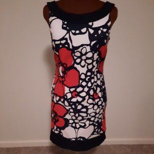 Black, Red, and White Mod Dress